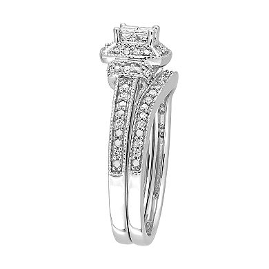 Stella Grace 10k White Gold 1/3 Carat T.W. Diamond Engagement Ring Set
