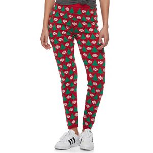 Juniors' It's Our Time Christmas Print Leggings