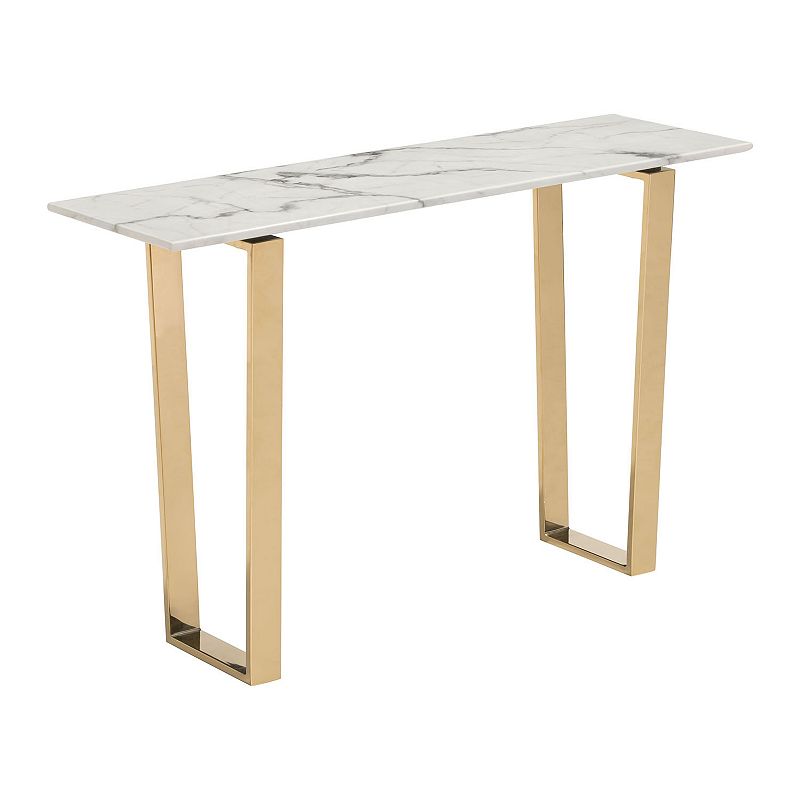 Zuo Modern Atlas Faux Marble Console Table, Grey