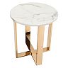 Zuo Modern Atlas Round Faux Marble End Table 