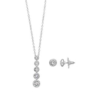 Dana Buchman Graduated Simulated Crystal Y Necklace & Stud Earring Set