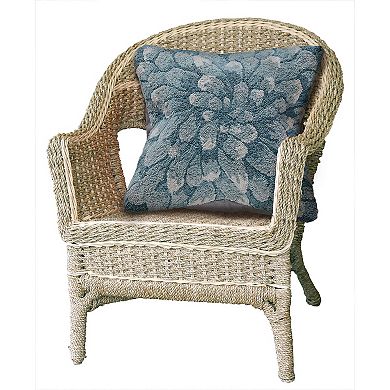 Liora Manne Liora Manne Frontporch Mum Indoor/Outdoor Pillow Aqua 18" Square