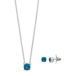 Dana Buchman Solitaire Necklace & Stud Earring Set