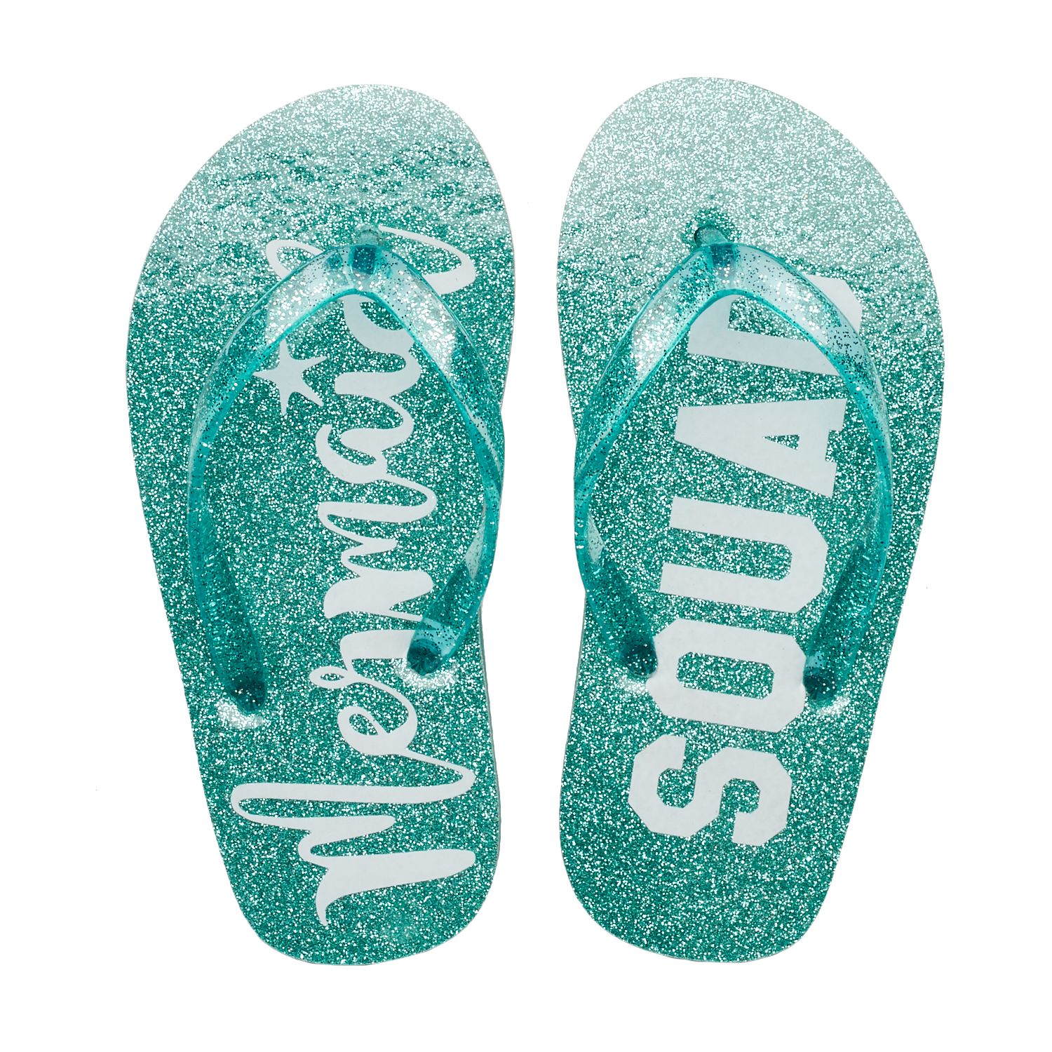 girls mermaid flip flops