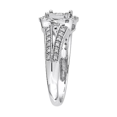 Stella Grace Sterling Silver 1/5 Carat T.W. Diamond Knot Ring
