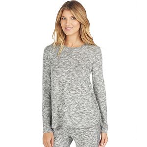 Women's Cuddl Duds Pajamas: Snow Days Henley Long Sleeve Top