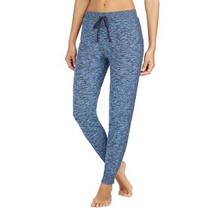 Women's Cuddl Duds Pajamas: Snow Days Ribbed Panel Jogger Pants