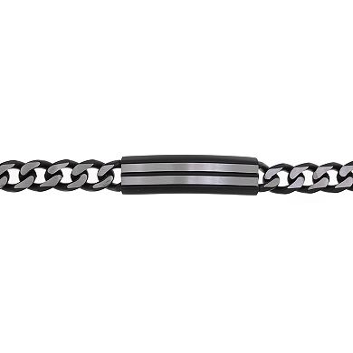 LYNX Men's Stainless Steel Curb Chain Bracelet