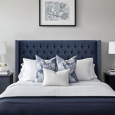 Madison Park Baldwin Adjustable Button Tufted Upholstered Headboard
