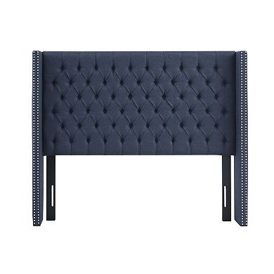 Madison Park Baldwin Adjustable Button Tufted Upholstered Headboard