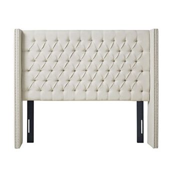 Madison Park Baldwin Adjustable Button Tufted Upholstered Headboard