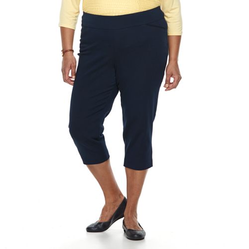 navy capris plus size