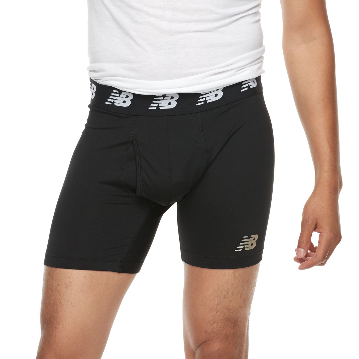 new balance men's 6 boxer brief fly front with pouch