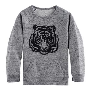 Boys 4-7x SONOMA Goods for Life™ 3D Textured Tiger Marled Pullover Sweatshirt