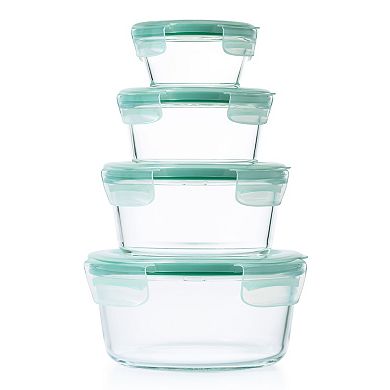 OXO Good Grips 8-pc. Smart Seal Glass Round Container Set