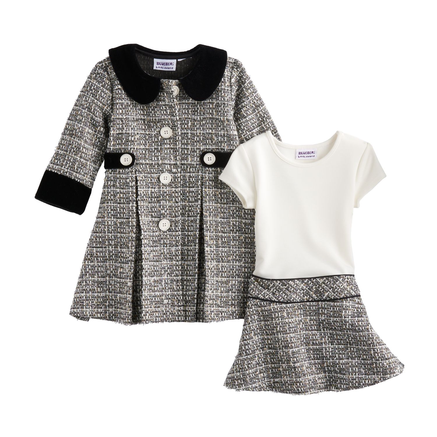 baby girl dress and coat set