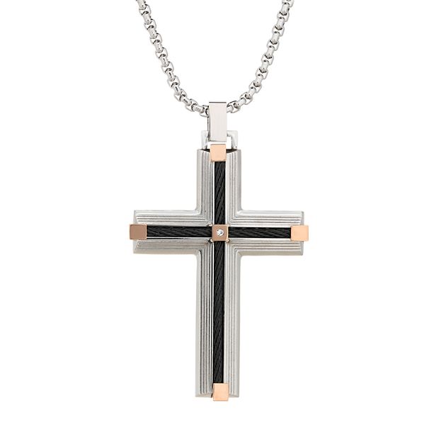 Lynx mens cross on sale necklace