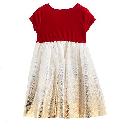 Toddler Girl Blueberi Boulevard Sparkle Velvet Dress