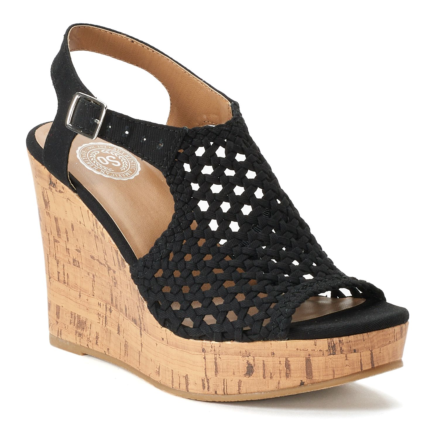 kohls black wedges
