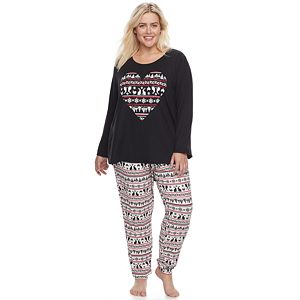 Plus Size Croft & Barrow® Pajamas: Cabin Retreat 2-Piece PJ Set