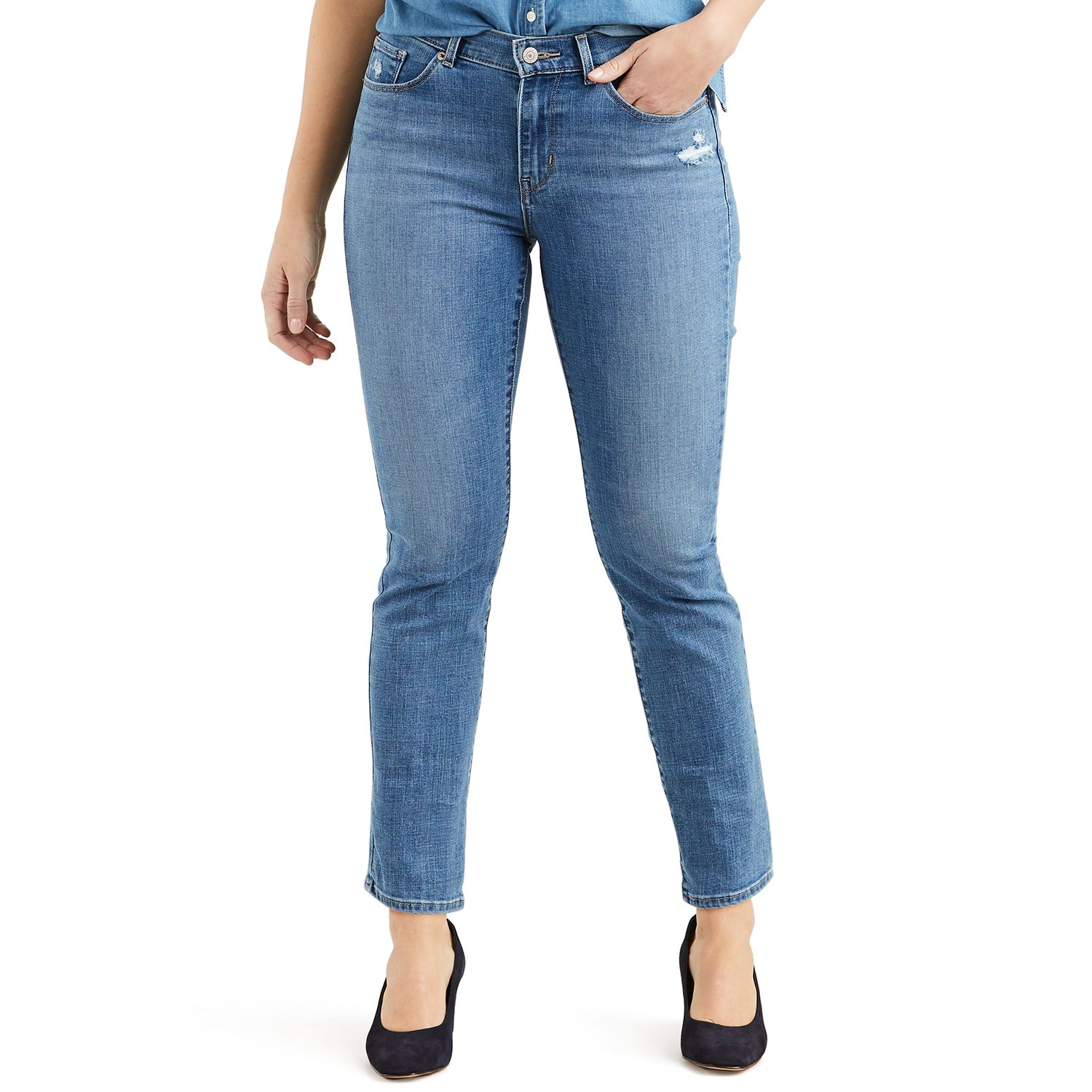 levi's slimming straight jeans womens