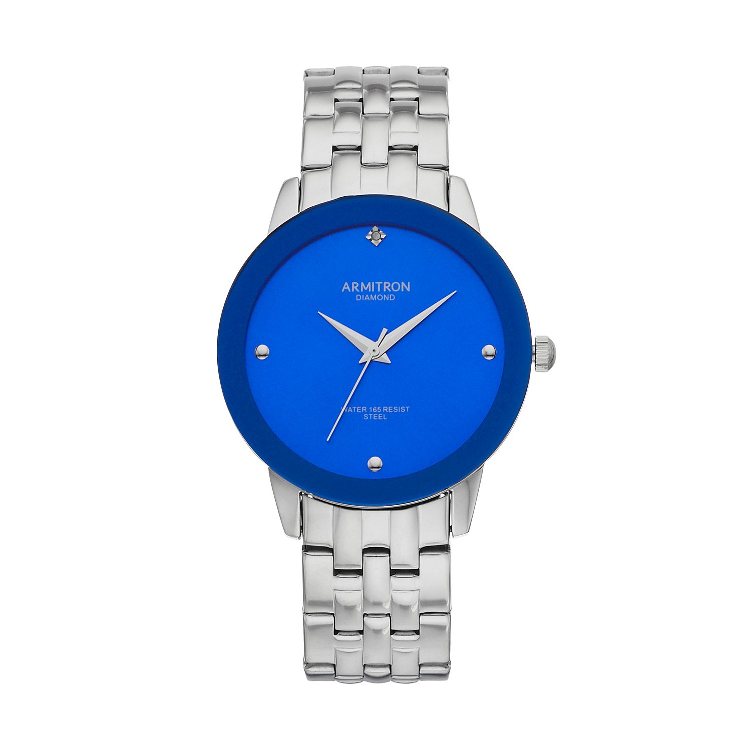 armitron diamond watch blue