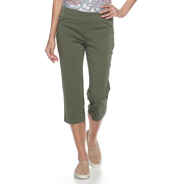 Women's Croft & Barrow® Polished Pull-On Capris