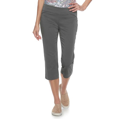 womens cotton pull on capris