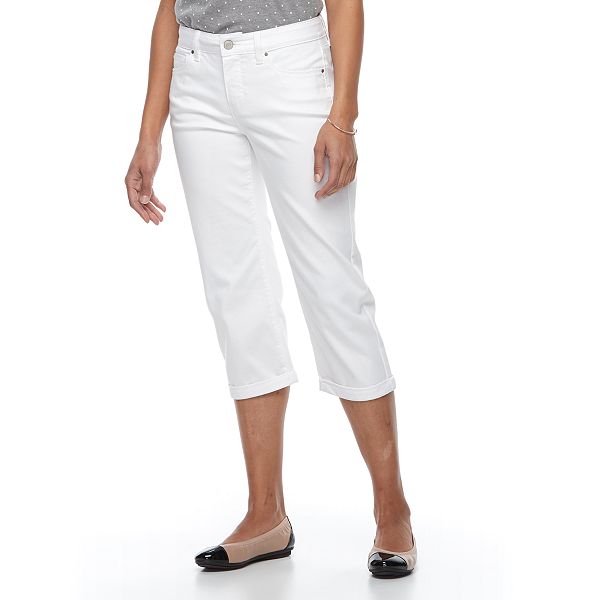 Women's Croft & Barrow® Cuffed Jean Capris