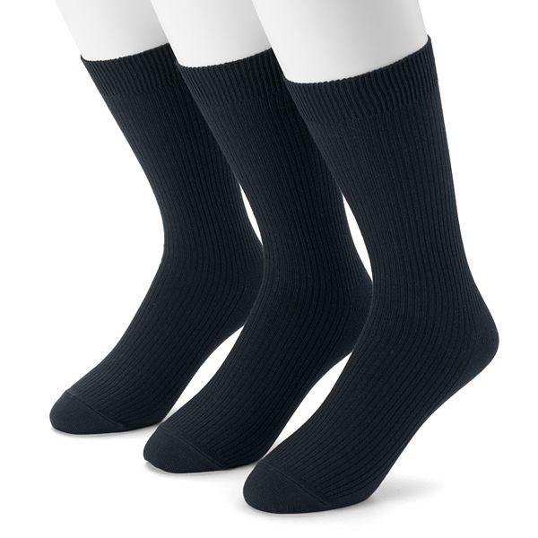 Men's Dockers® 3-pack Lightweight Ribbed Crew Socks