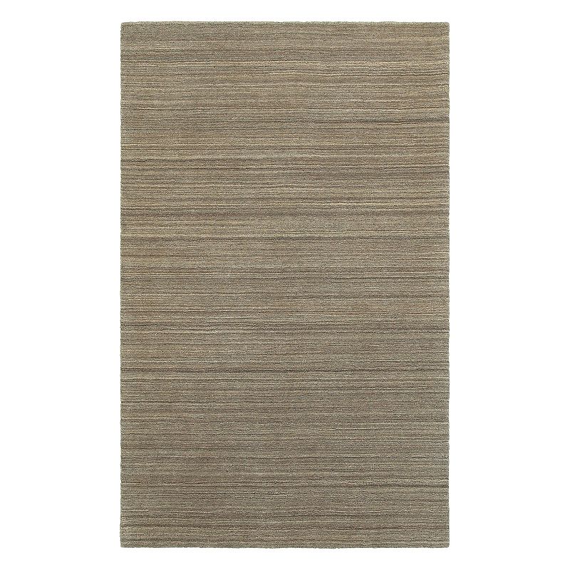 StyleHaven Indie Tone-on-Tone Stripe Wool Rug, Brown, 5X8 Ft