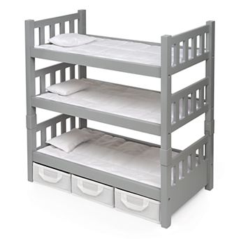 Badger Basket 1-2-3 Convertible Doll Bunk Bed with Storage Baskets