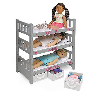 Badger Basket 1-2-3 Convertible Doll Bunk Bed with Storage Baskets