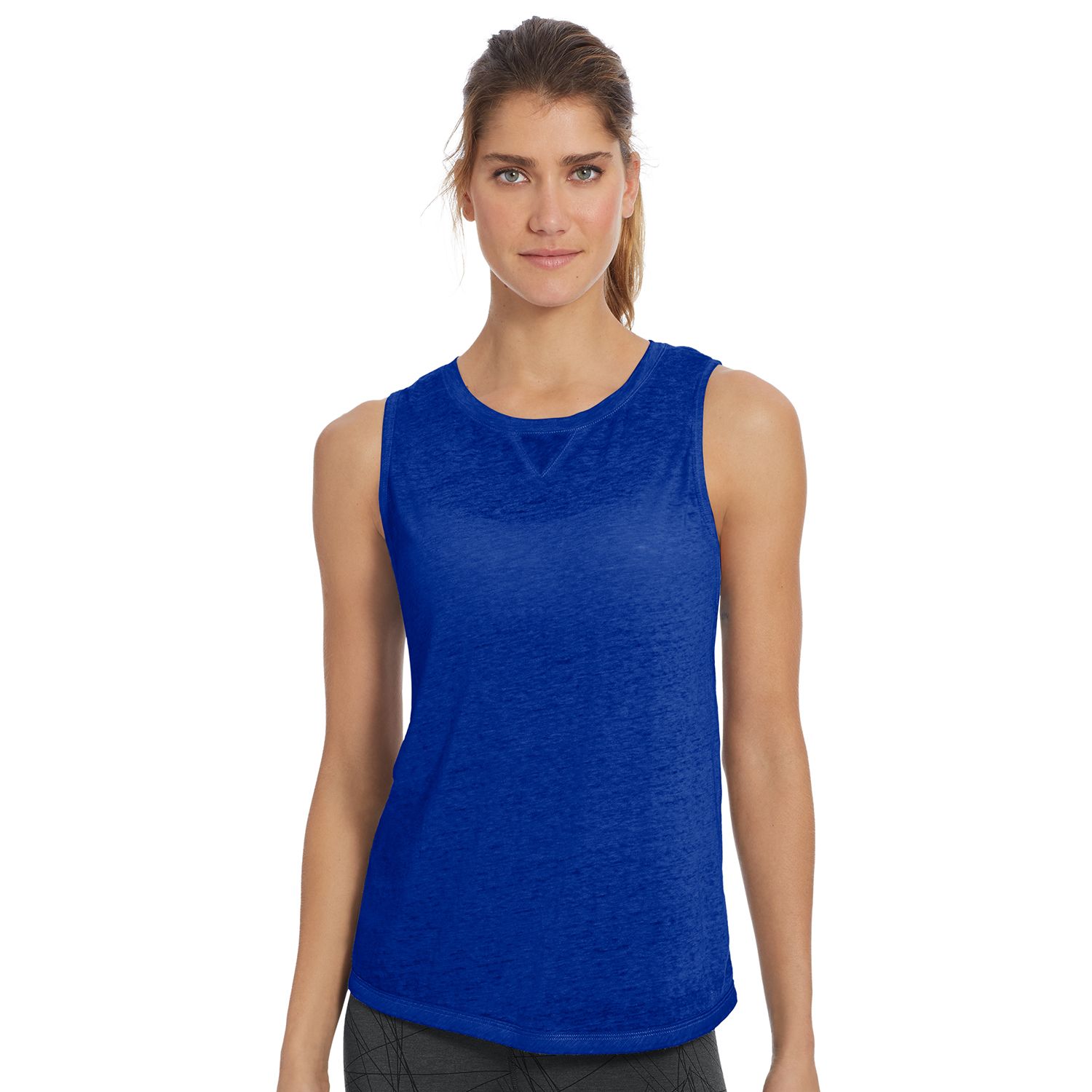 champion cotton tank with shelf bra