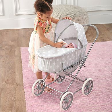 Badger Basket Just Like Mommy Gray 3-in-1 Doll Stroller