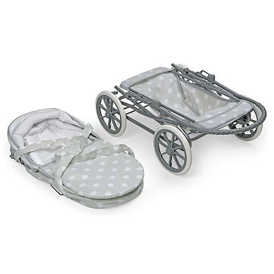 Badger Basket Just Like Mommy Gray 3-in-1 Doll Stroller