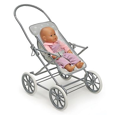 Badger Basket Just Like Mommy Gray 3-in-1 Doll Stroller