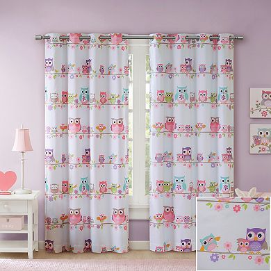 Intelligent Design Nocturnal Nellie Owl Total Blackout Window Curtain