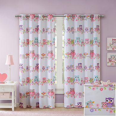 Mi Zone Kids Nocturnal Nellie Owl Total Blackout Window Curtain