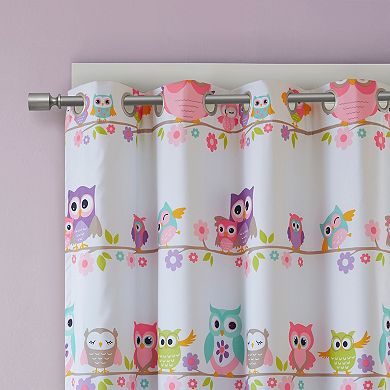Intelligent Design Nocturnal Nellie Owl Total Blackout Window Curtain