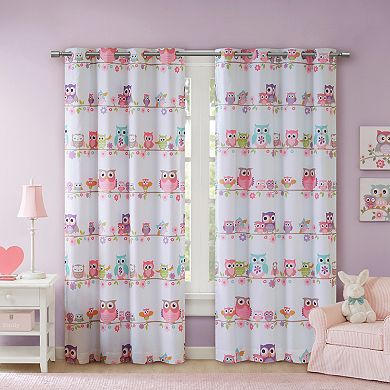 Intelligent Design Nocturnal Nellie Owl Total Blackout Window Curtain