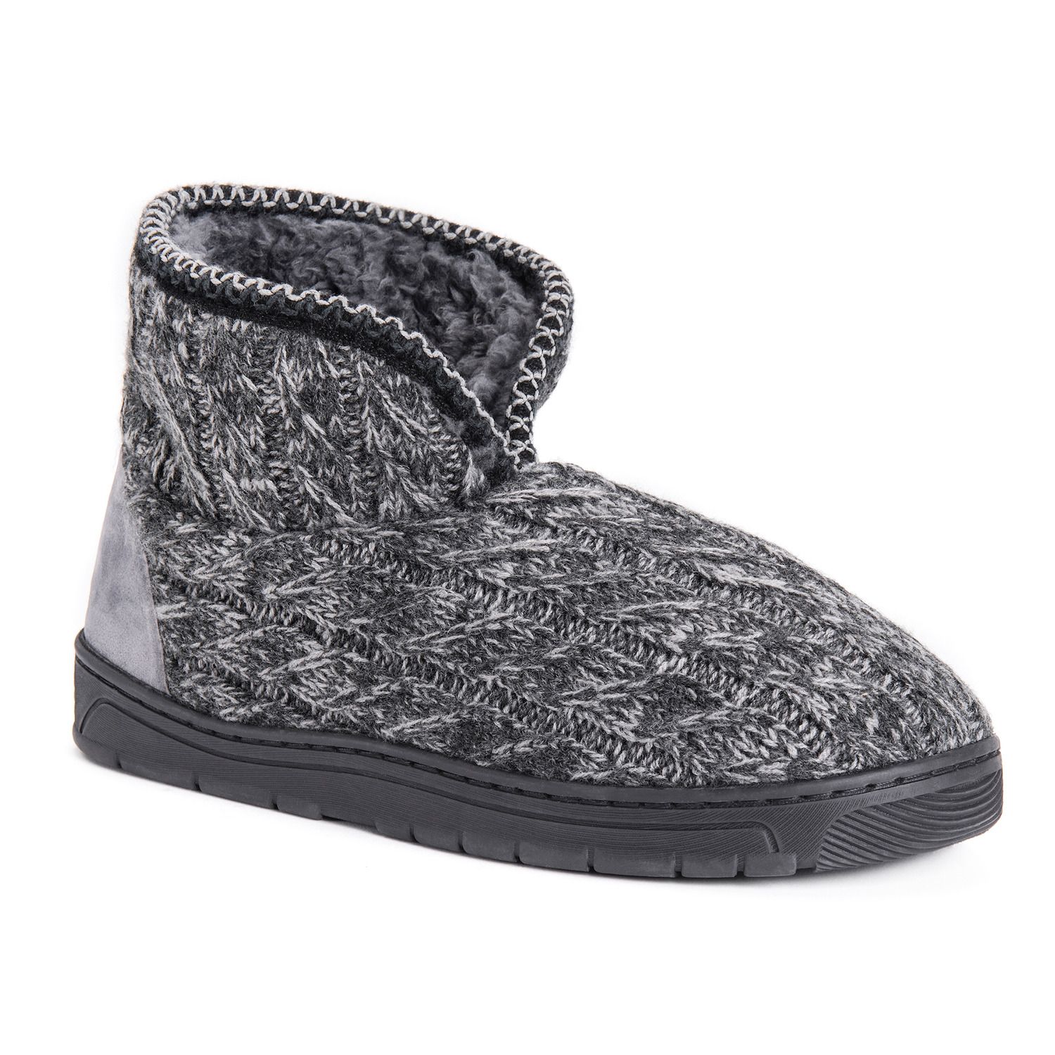 men's muk luks knit bootie slippers