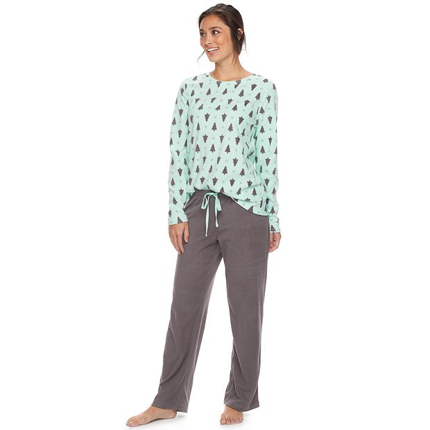 Women s Sonoma Goods For Life Pajamas Microfleece 2 Piece PJ Set