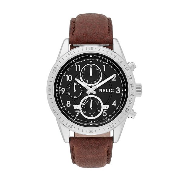 Relic watches hot sale leather strap