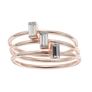LC Lauren Conrad Baguette Ring Set