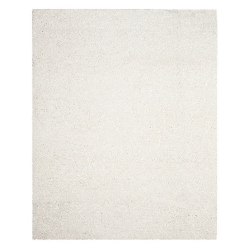 Safavieh Express Shag Ella Solid Rug, White, 8X10 Ft