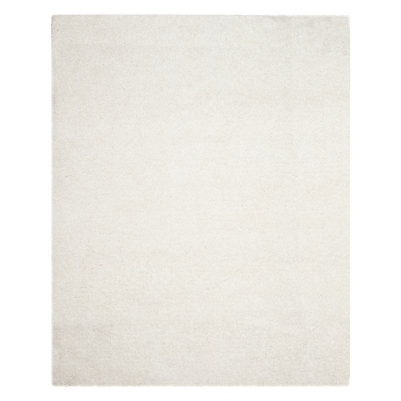 Safavieh Express Shag Ella Solid Rug, White, 8X10 Ft