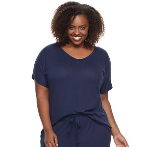 Plus Size SONOMA Goods for Life™ Oversized V-Neck Tee