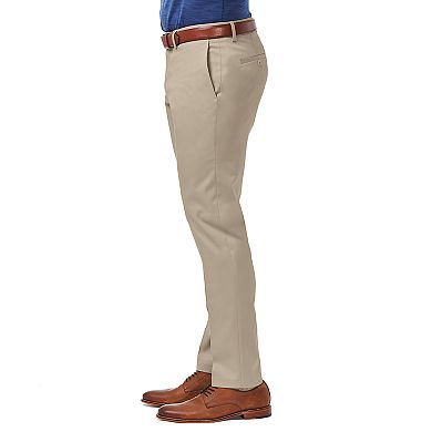 Men&rsquo;s Haggar® Premium No-Iron Khaki Flex Waist Slim-Fit Stretch Flat-Front Pants