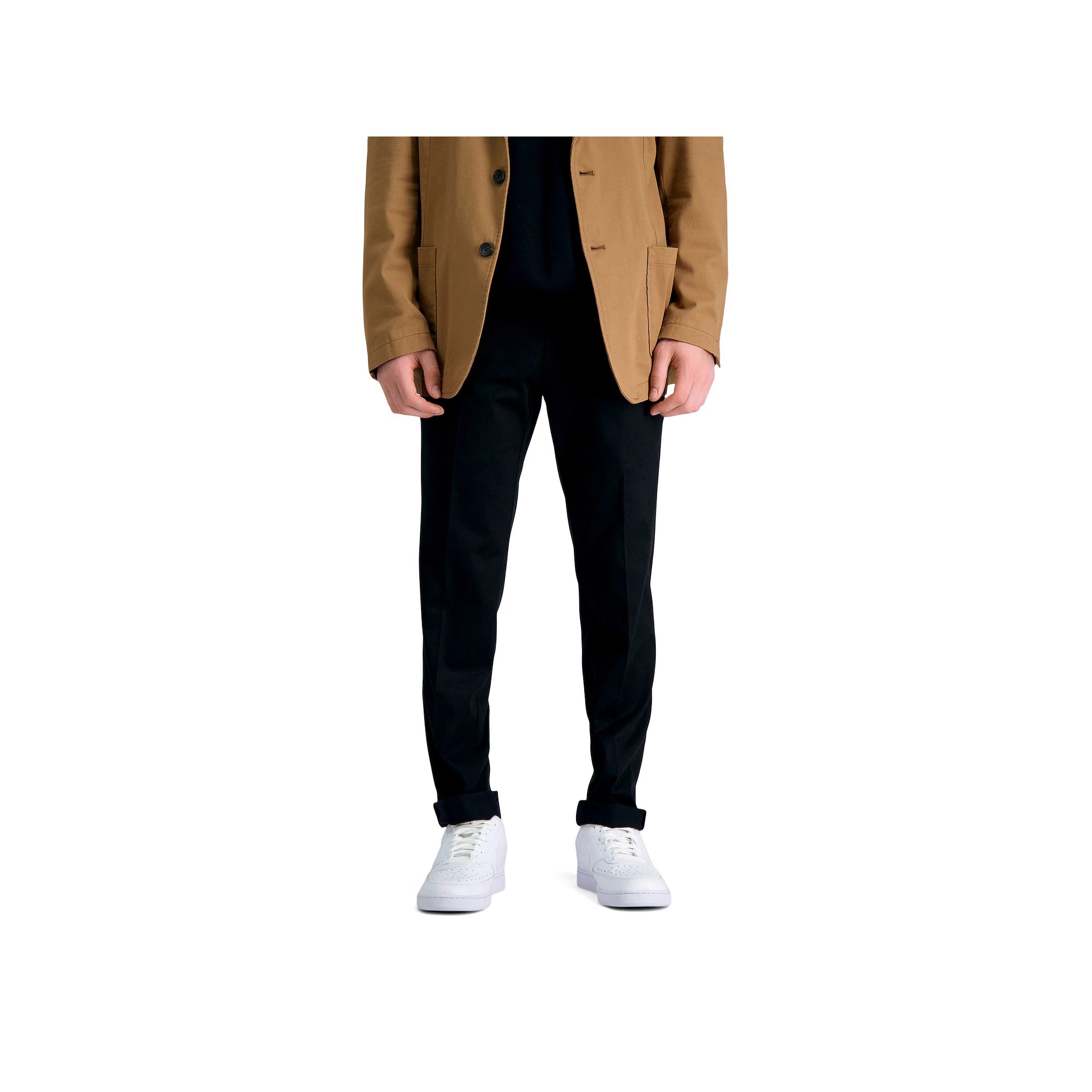 Men’s Haggar® Premium No-Iron Khaki Flex Waist Slim-Fit Stretch Flat-Fro